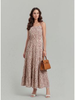 Twenty Dresses by Nykaa Fashion - Womens White Purple Floral Midi Dress