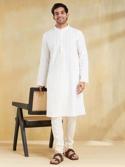 Fabindia - White Cotton Long Kurta