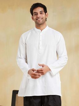 Fabindia - White Cotton Short Kurta