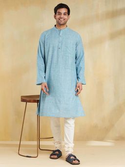 Fabindia - Blue Cotton Long Kurta