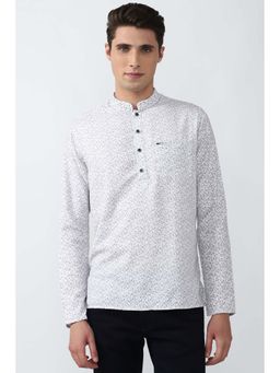 Peter England - Men Grey Printed Casual Kurta