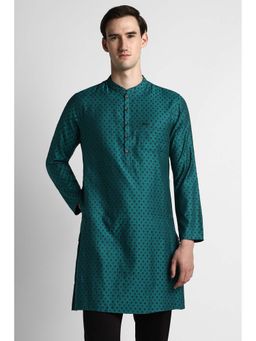 Peter England - Men Teal Printed Kurta