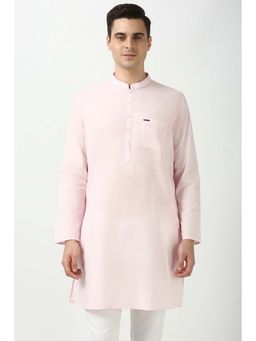 Peter England - Men Pink Solid Festive Kurta