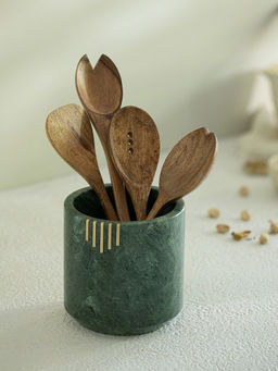 Ellementry - Verde Marble Utensil Holder