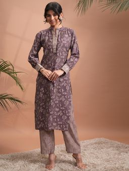 VISHUDH - Women Multi-Color Printed Kurta with Pant & Dupatta (Set of 3)