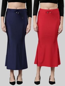 TWIN BIRDS - Womens Solid Saree Shaper - Multi-color (Pack of 2)