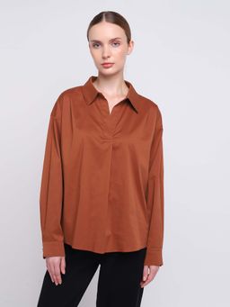 Cover Story - Brown Chelsea Solid Shirt