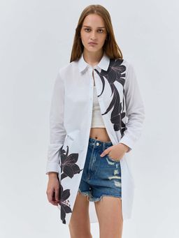 Cover Story - Floral White Shirt