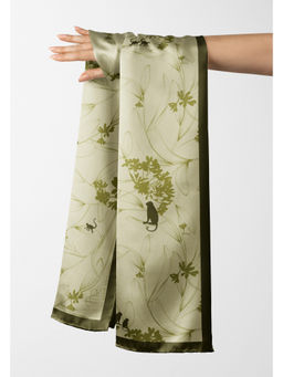 Thee Modern Roots - Women Wild Serenade Silk Stole Green