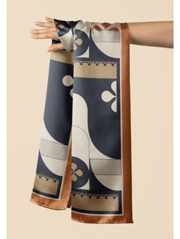 Thee Modern Roots - Women Seashell Sonata Silk Stole Black