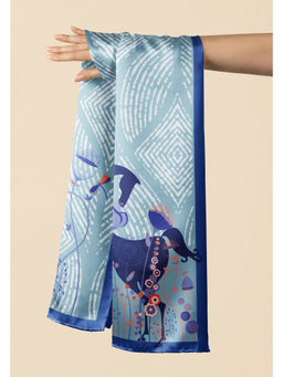 Thee Modern Roots - Women Whimsical Water Nymph Silk Stole Blue