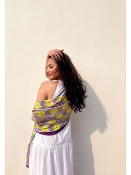 Thee Modern Roots - Women Blooming Beauty Silk Stole Mauve