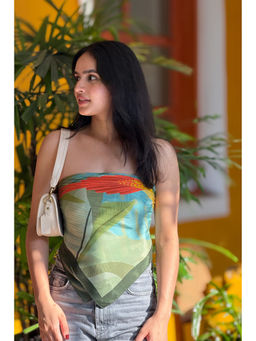 Thee Modern Roots - Women Paradise Found Cotton Scarf Green