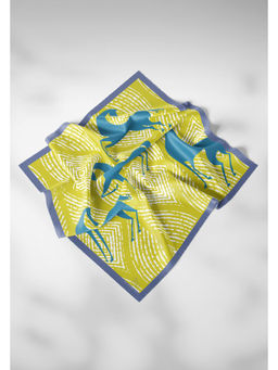 Thee Modern Roots - Women Iris of Westeria Silk Scarf Yellow