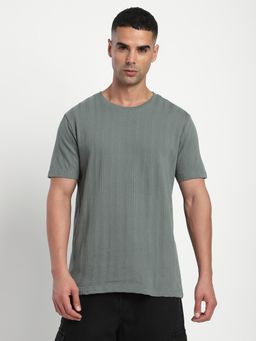 R&B - Textured Regular Men T-shirt - Green