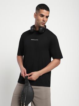 R&B - Typographic Relaxed Men T-shirt - Black