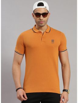 Rock.it - Men Camel Mustard Solid T-shirt