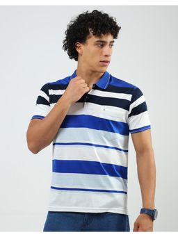 Monte Carlo - Mens Striped T-shirt - Blue