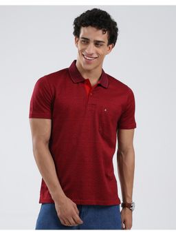 Monte Carlo - Men Maroon Collar Neck T-shirt