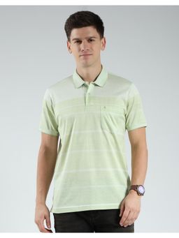 Monte Carlo - Men's Striped Collar Neck T-shirt - Green