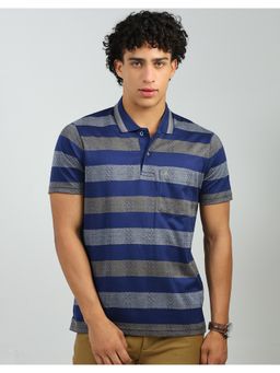 Monte Carlo - Mens Striped T-shirt - Blue
