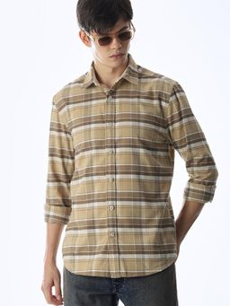 Jack & Jones - Men Regular Fit Beige Shirt