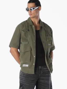 Jack & Jones - Men Oversized Green Shirt