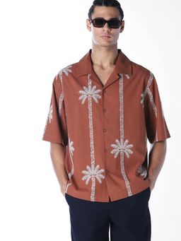 Jack & Jones - Men Oversized Brown Shirt