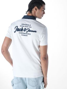 Jack & Jones - Men Regular Fit White T-shirt