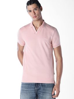 Jack & Jones - Men Regular Fit Pink T-shirt