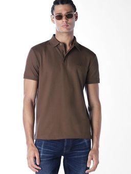 Jack & Jones - Men Regular Fit Brown T-shirt
