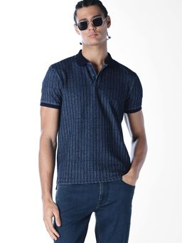 Jack & Jones - Men Regular Fit Navy Blue T-shirt