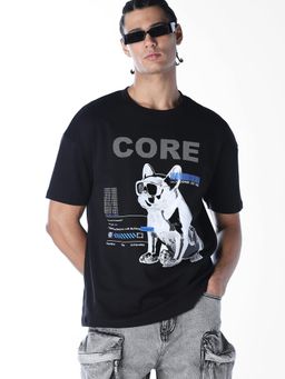 Jack & Jones - Men Oversized Black T-shirt