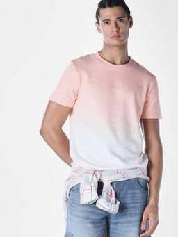 Jack & Jones - Men Regular Fit Pink T-shirt