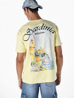 Jack & Jones - Men Oversized Yellow T-shirt