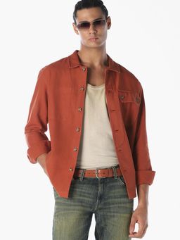 Jack & Jones - Men Oversized Rust Shirt