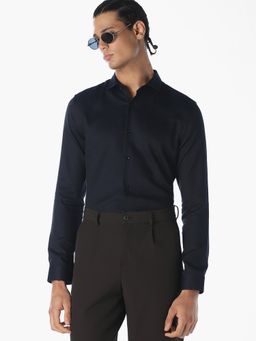 Jack & Jones - Men Slim Fit Navy Blue Shirt