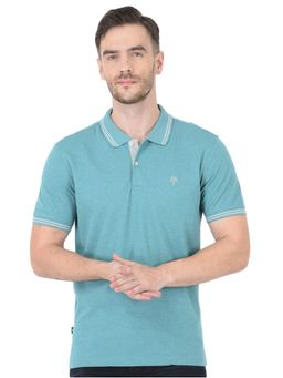 WOODLAND - Casualwear Cotton Rich Aquagreen Polo T-shirts For Mens