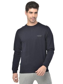 WOODLAND - Casualwear Cotton Navy Blue T-shirt For Mens