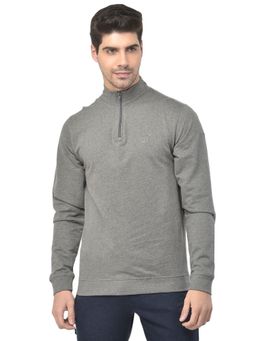 WOODLAND - Casualwear Cotton Dgrey Melange T-shirt For Mens