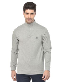 WOODLAND - Casualwear Cotton Lgrey Melange T-shirt For Mens