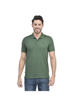 WOODLAND - Casualwear Cotton Polyester Dgreen Polo T-shirts For Mens