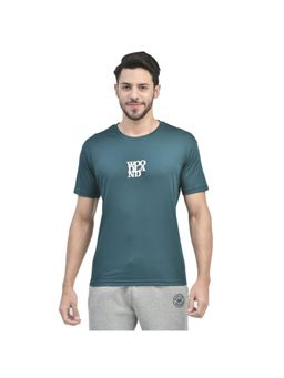 WOODLAND - Casualwear Polyester Green T-shirt For Mens