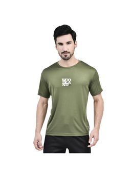 WOODLAND - Casualwear Polyester Olive T-shirt For Mens