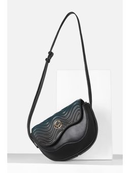 Allen Solly - Women Casual Black Textured Sling Bag