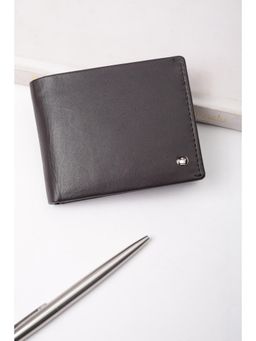 Louis Philippe - Men Formal Brown Textured Wallet