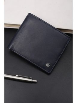 Louis Philippe - Men Formal Navy Blue Solid Wallet