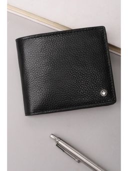 Louis Philippe - Men Formal Black Textured Wallet