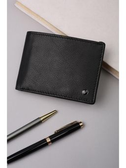 Van Heusen - Men Formal Black Textured Wallet