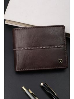 Van Heusen - Men Casual Brown Textured Wallet